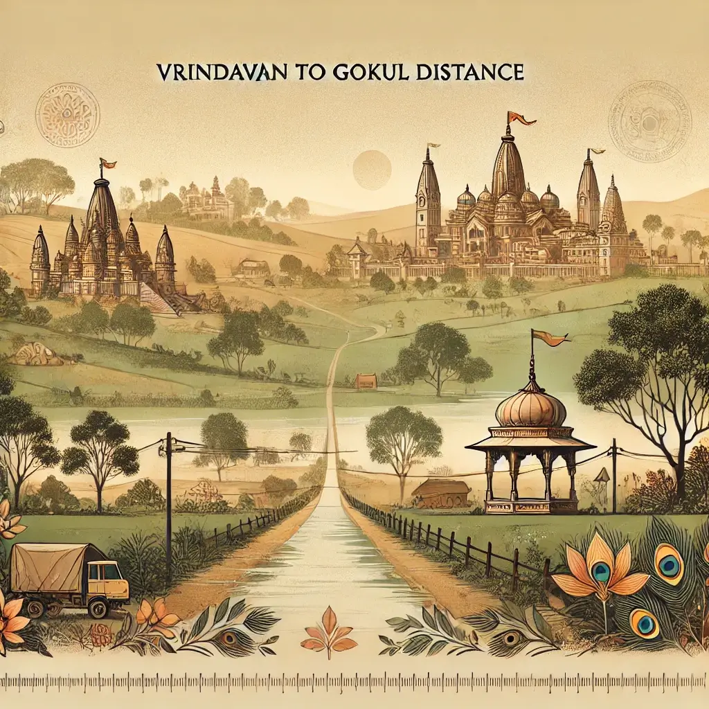 Vrindavan to Gokul Distance